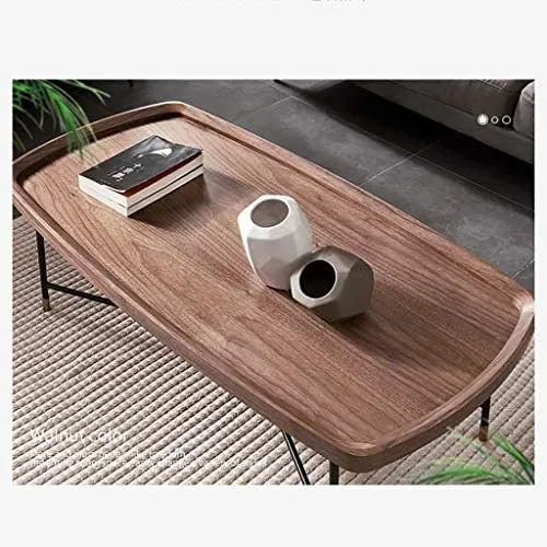 Table Basse Rustique, Tables De Chevet De Canapé, Tables De Chevet avec Pied Croisé pour Mobilier De Salon À La Maison, Brun Noyer (Triangle, Rond, Rectangle)