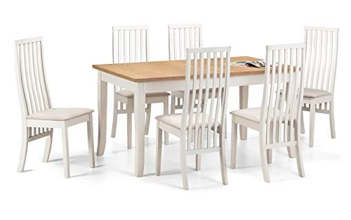 Julian Bowen Lot de 2 chaises de salle à manger Vermont, ivoire