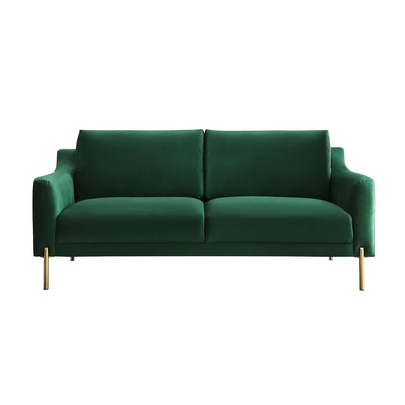 Mobilier-Deco Luna - Canapé 2 Places en Velours Vert