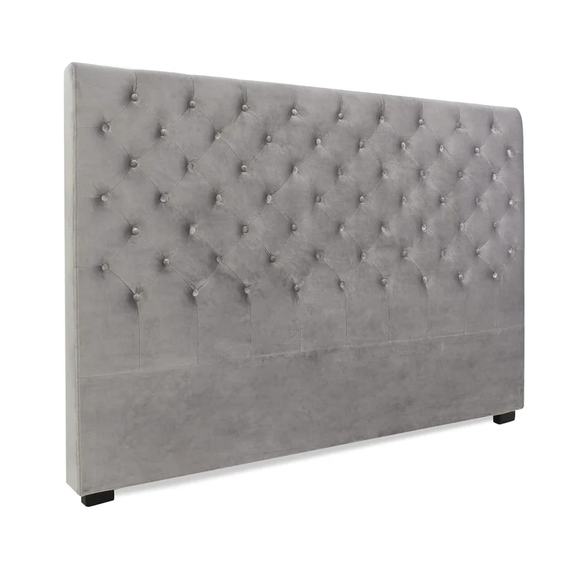 INTENSE DECO Tête de lit capitonnée Constance 180cm Velours Gris
