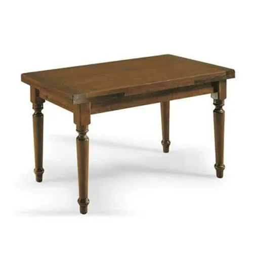 Mar.c.a. Design, Table Extensible, Table Salle à Manger en Bois, Noyer Foncé - Table à Manger Rectangulaire Ouverte 210x80x75H avec 2 Extensions 40cm - Table a Manger Style Art Pauvre, Made in Italy