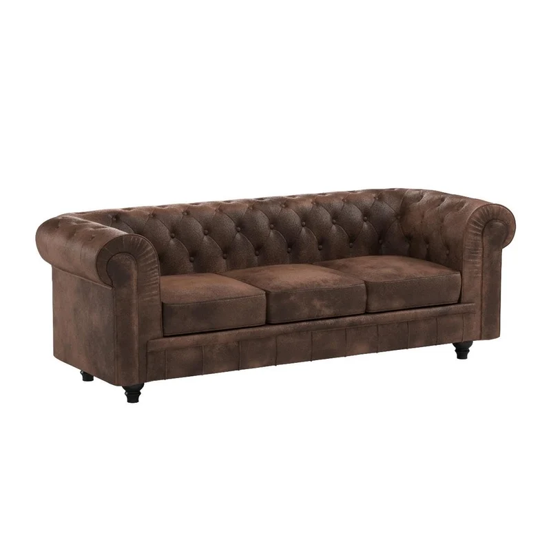 INTENSE DECO Canapé Chesterfield 3 Places Vintage