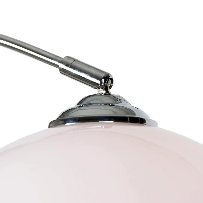 QAZQA arc-basic - Lampe arquée Moderne - 1 lumière - H 1700 mm - Chrome - Design,Moderne,Rétro - Éclairage intérieur - Salon