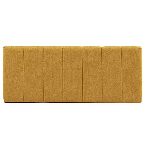 marcKonfort Tête de lit tapissée Creta 160x60cm Couleur Moutarde, Rembourrée de Mousse, brodé Effet capitonné, 8 cm d'épaisseur, Système de Fixation Inclus.