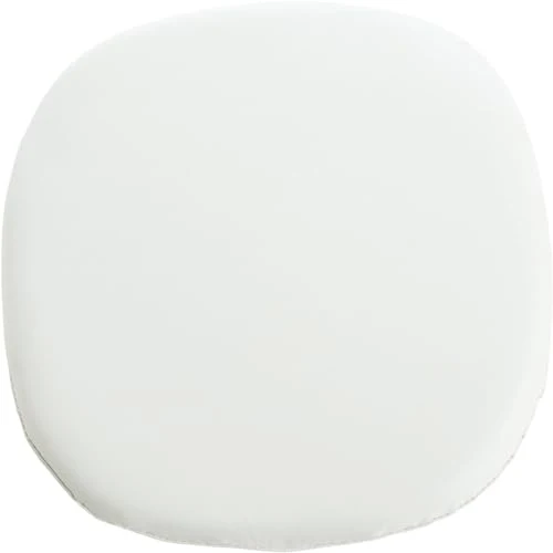Fusion Living Chaise latérale pivotante Blanc Brillant et Blanc PU