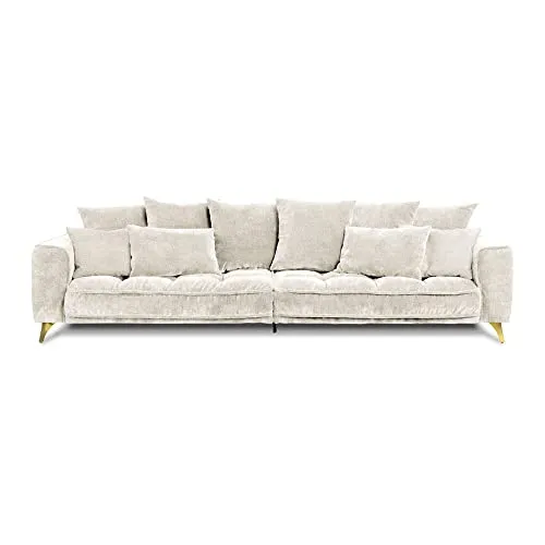Maison Aubertin Canapé Tissu Droit Beige Altamo - 4 Places