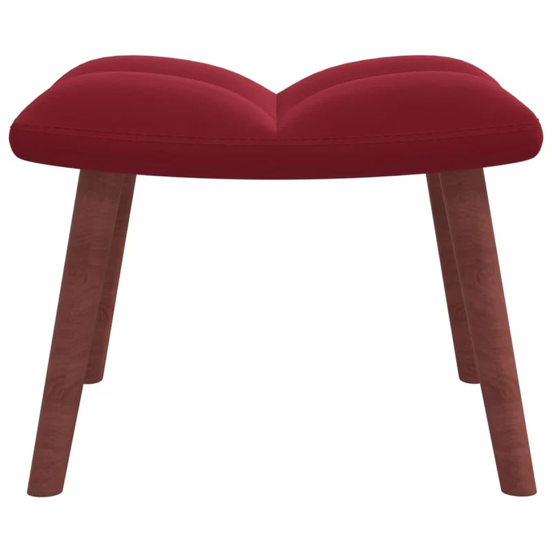 Toshilian Fauteuil avec Repose Pied, Fauteuils Chaise de Salon Fauteuil Relax Relax avec Tabouret Chaise de Relaxation avec Repose-Pied Rouge Bordeaux Velours