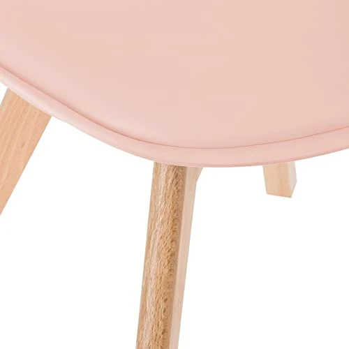 Chaise Baya Rose poudré - Pieds en hêtre - Atmosphera créateur d'intérieur