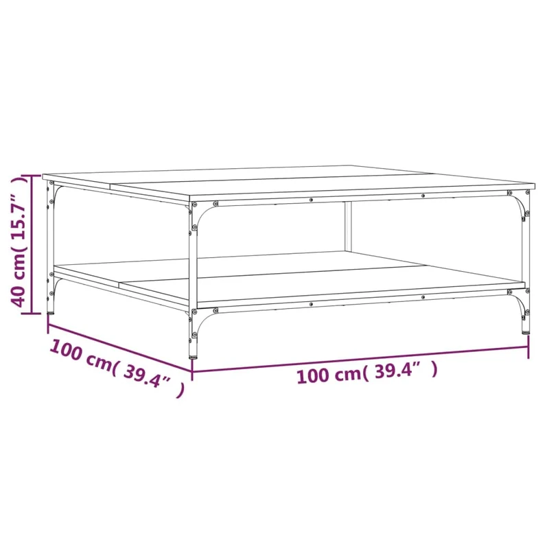 lvssiao Tables basses, Table d'appoint Contreplaqué chêne Sonoma 40 x 40 x 40 cm Table d'appoint polyvalente pour collations boissons vases fruitiers