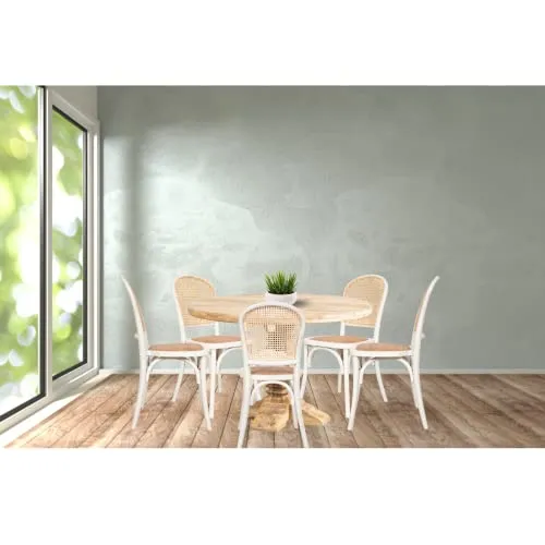 Biscottini Chaise Salle a Manger Bois 88x44x44 cm - Chaise rotin Salle à Manger et Chaise de Cuisine - Chaise bistrot Bois - Chaise Bois bistrot