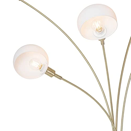 Qazqa sixties - Lampadaire Design - 5 lumière - H 1980 mm - Doré/Laiton - Design - Éclairage intérieur - Salon I Chambre