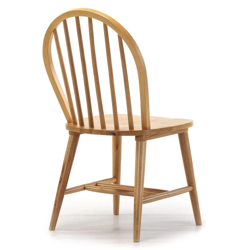 VS Venta-stock Pack 2 chaises Clarck Couleur chêne, Bois Massif, 48 cm (Longueur) 48 cm (Profondeur) 92 cm (Hauteur)