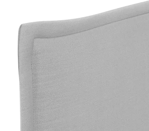 DHOME Tête de lit en Lin Naturel uni avec Bordures Tête de lit rembourrée Chambre à Coucher Moderne Top Trending (Gris Clair, 160x105cm avec Pieds (Lits 150/160))