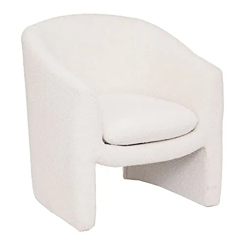 Fauteuil Kunjo - Bouclette - Blanc - Atmosphera créateur d'intérieur
