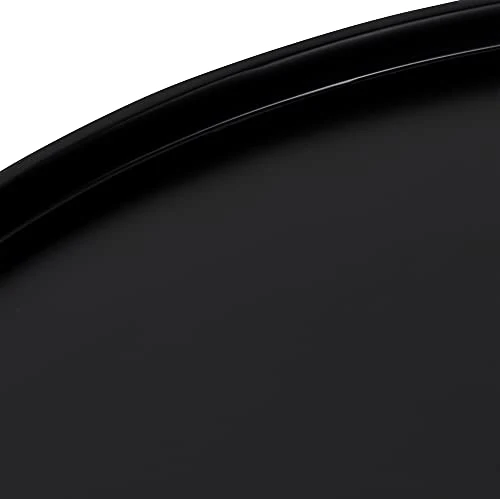 Furnhouse Ibbe Design Opus Ronde Table Basse de Salon Style Moderne Skandinave Table de Salon Noir, MDF et Bois Pieds en Bois de Hêtre Massif, 90x90x45 cm