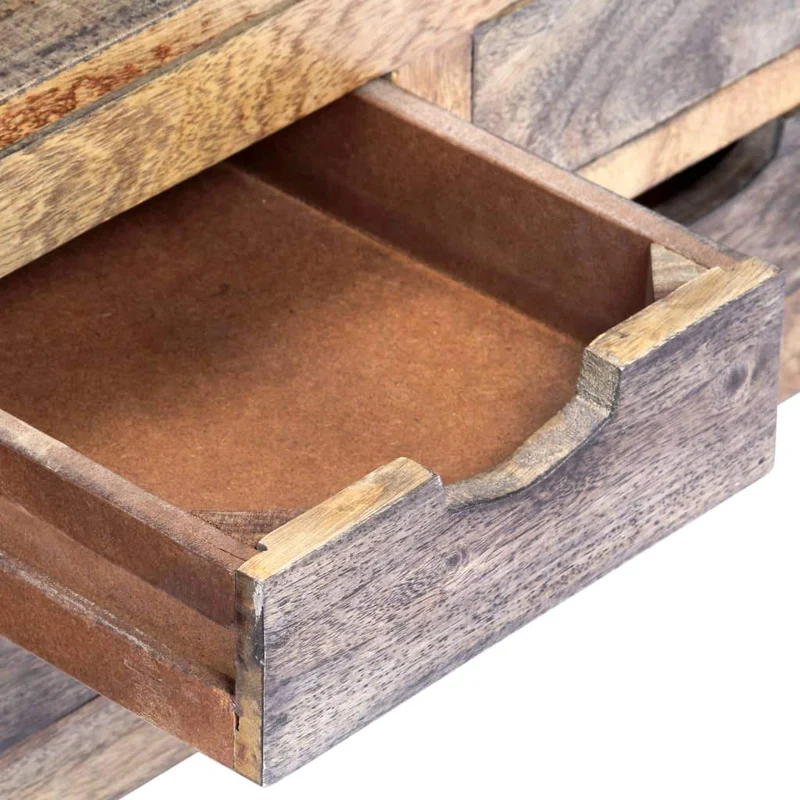 vidaXL Table Basse Table d’Appoint Table de Salon Bout de Canapé Rangement Maison Intérieur Salle de Séjour 100x50x30 cm Bois de Sesham Massif