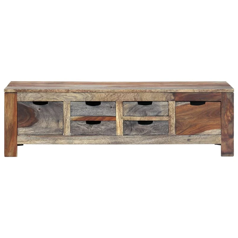 vidaXL Table Basse Table d’Appoint Table de Salon Bout de Canapé Rangement Maison Intérieur Salle de Séjour 100x50x30 cm Bois de Sesham Massif