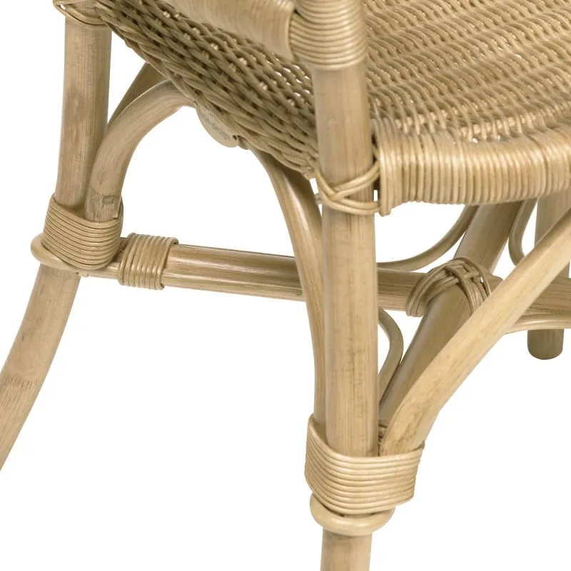 ROTIN DESIGN Chaise Selva Miel en Osier fitrit