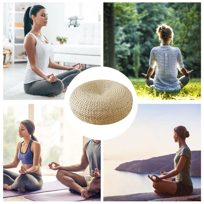 Rosixehird Coussin d'méditation au Sol - Sol futon Fait à la Main, Coussins d'assise au Sol - Pouf Sol Rond Fait à la Main pour CoussinSol méditation Yoga