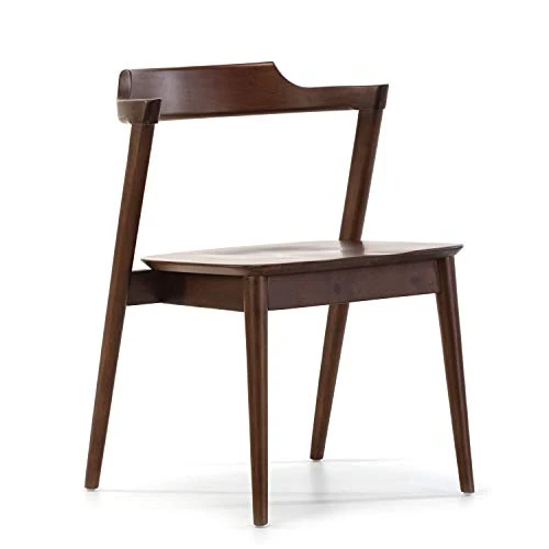 VS Venta-stock Pack 2 chaises Venus, Couleur Noyer, Bois Massif, 58 cm (Longueur) 57,5 cm (Profondeur) 76 cm (Hauteur)