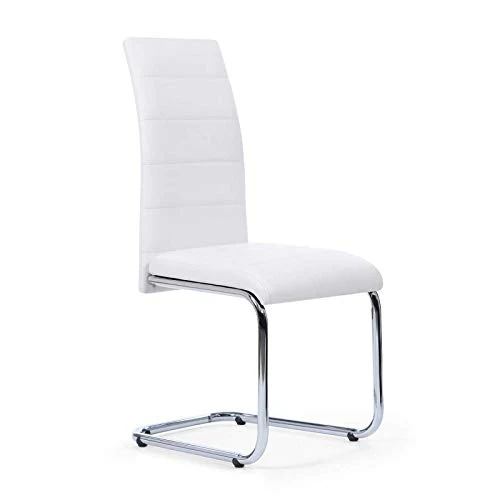 IDMarket - Lot de 4 chaises MIA Blanches pour Salle à Manger