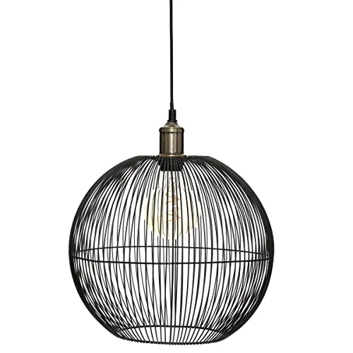 Suspension "Noa" - métal fialire - noir D34 cm - Atmosphera créateur d'intérieur