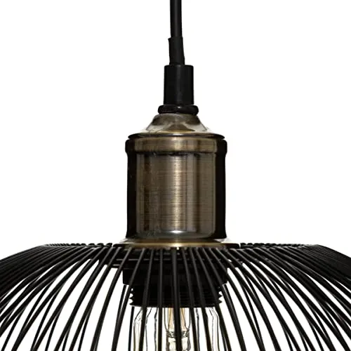 Suspension "Noa" - métal fialire - noir D34 cm - Atmosphera créateur d'intérieur