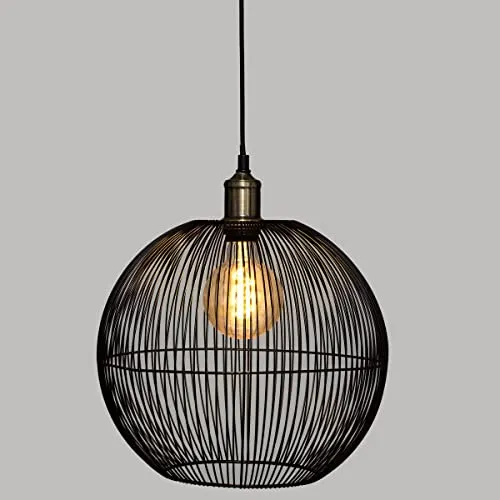 Suspension "Noa" - métal fialire - noir D34 cm - Atmosphera créateur d'intérieur