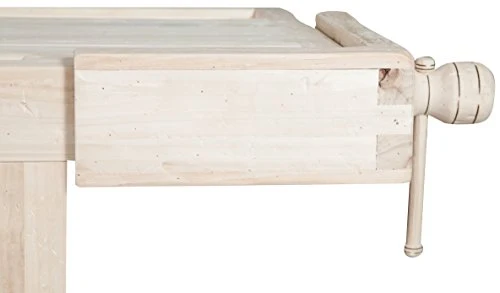 Biscottini table haute 184 x 78 x 92 cm Made in Italy | Meuble cuisine en bois massif | Établi pliant | Table haut cuisine en bois