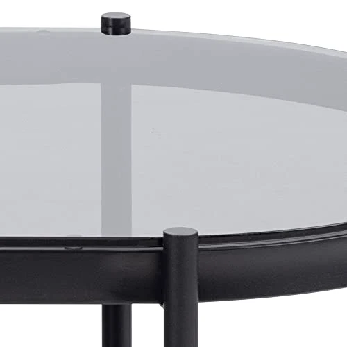AC Design Furniture Bertha Table Basse, Verre, Gris, H: 42 x B: 95 x T: 50 cm
