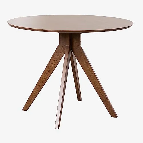 SKLUM Table à Manger Ronde en Bois (Ø100 cm) Sekiz Bois Foncé