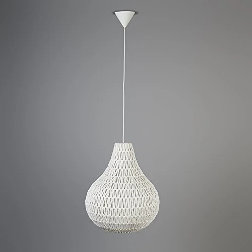 QAZQA lina - Grande suspension Design - 1 lumière - Ø 450 mm - Blanc - Design,Rétro - Éclairage intérieur - Salon I Chambre I Cuisine I Salle à manger