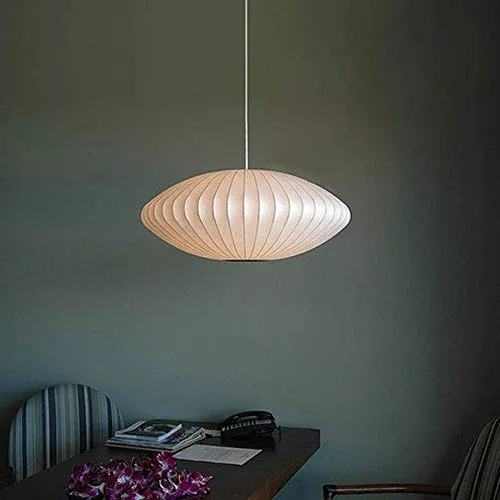 Lustres SCH Round Lantern Restaurant, Lampes Suspension Plafonnier Lampe Suspension d'éclairage au Plafond Designer Bubble Saucer tête Unique Plat Scoop Cocoon Style Japonais