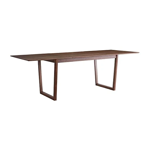 Miliboo Table à Manger Extensible rectangulaire en Bois foncé Noyer L160-240 cm LAHO