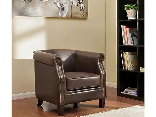 Fauteuil Club 100% Cuir Vieilli ENGUERRAND