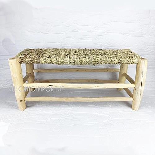 Artigianato vulcano Banc en bois de peuplier marocain
