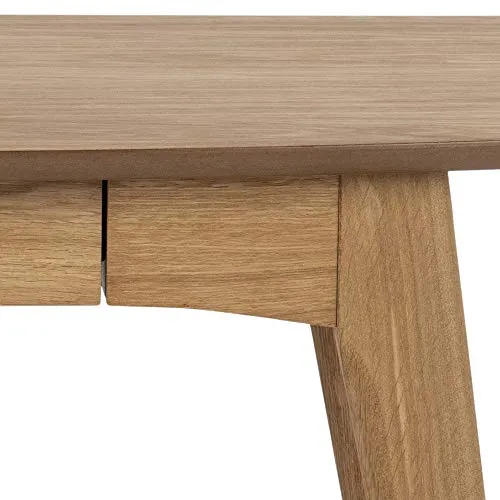 AC Design Furniture Konrad Table de Bureau, H : 74 x L : 105 x P : 45 cm, Chêne huilé et plaqué chêne, 1 pce