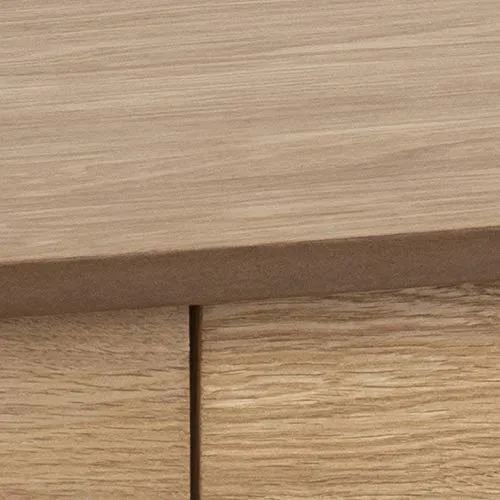 AC Design Furniture Konrad Table de Bureau, H : 74 x L : 105 x P : 45 cm, Chêne huilé et plaqué chêne, 1 pce