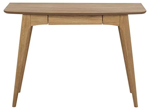 AC Design Furniture Konrad Table de Bureau, H : 74 x L : 105 x P : 45 cm, Chêne huilé et plaqué chêne, 1 pce