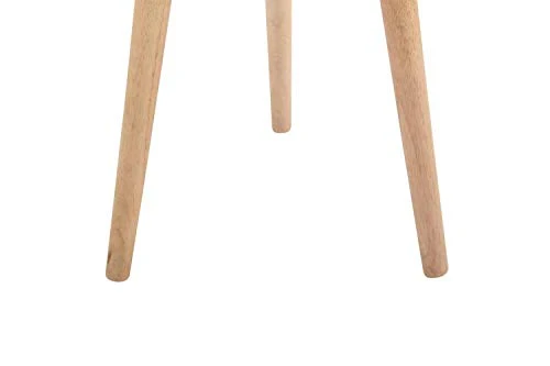CLP Table d'Appoint Kolding I Table Basse Plateau Ronde en MDF Hauteur de la Table 56 cm I 3 Pieds en Bois de Caoutchouc I Couleur:, Couleur:Nature, Taille:40 cm
