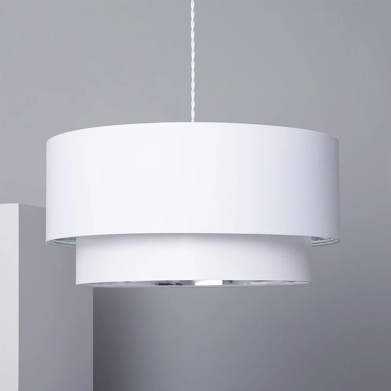 LEDKIA LIGHTING Suspension Textile Reflect Duo Blanc