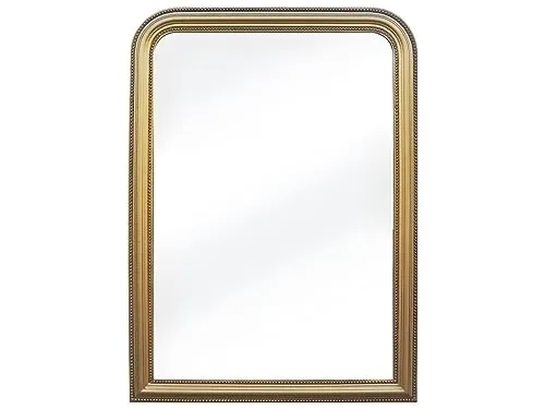 Vente-unique - Miroir Style Vintage en Bois de Paulownia Heloise - L. 80 x H. 110 cm - Doré Effet Laiton