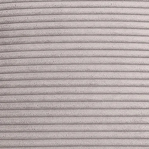 Icon Pouf en Velours Côtelé Theo, Tabouret Pouf de Salon, Repose-Pieds Gros