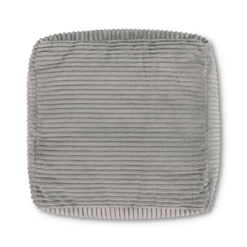 Icon Pouf en Velours Côtelé Theo, Tabouret Pouf de Salon, Repose-Pieds Gros