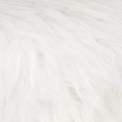 Tabouret Oslo Effet Fourrure Blanc - Atmosphera créateur d'intérieur