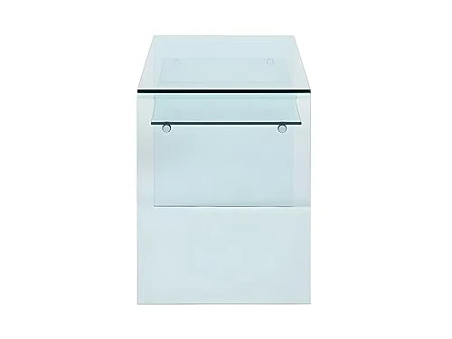 Vente-unique - Bureau STILEOS - 1 Niche - Verre trempé
