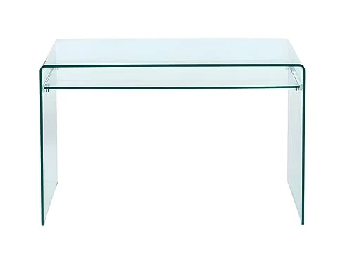 Vente-unique - Bureau STILEOS - 1 Niche - Verre trempé