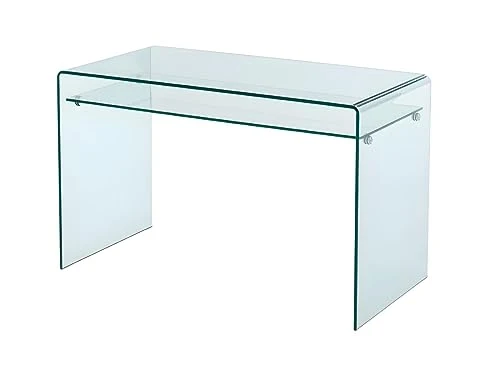 Vente-unique - Bureau STILEOS - 1 Niche - Verre trempé