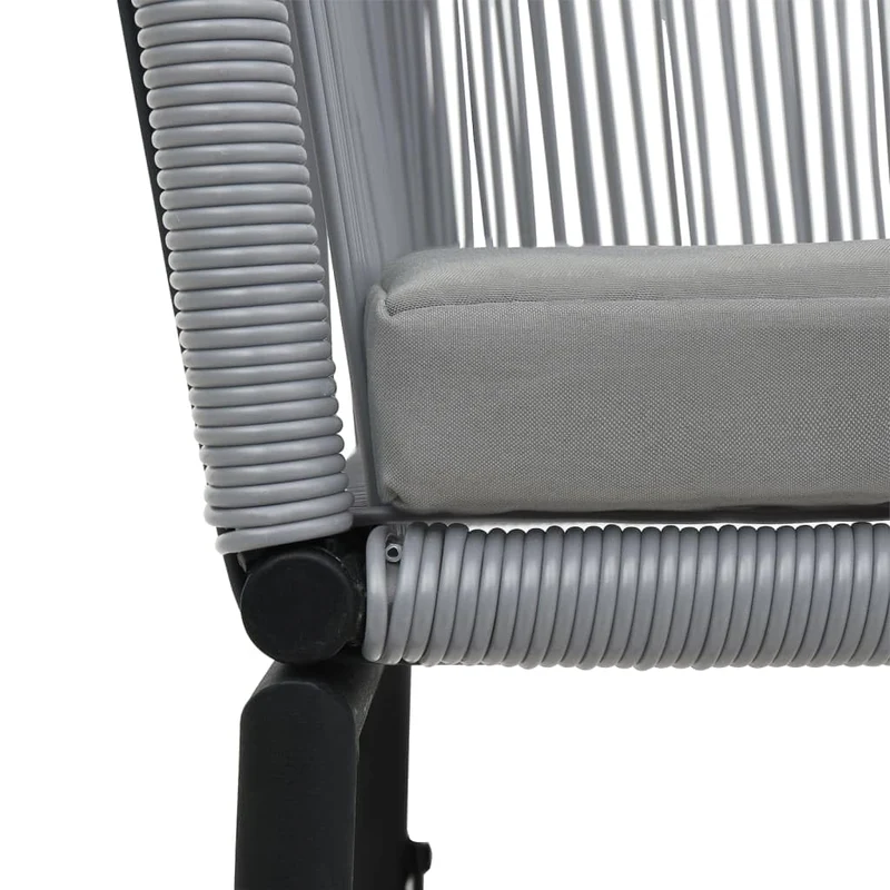 vidaXL 2X Chaises de Jardin Chaises de Terrasse Chaises de Patio Chaises d'Extérieur Sièges d'Extérieur Meuble de Jardin Anthracite Rotin PE