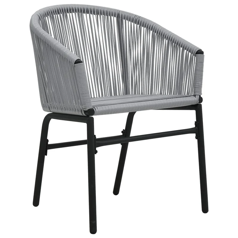 vidaXL 2X Chaises de Jardin Chaises de Terrasse Chaises de Patio Chaises d'Extérieur Sièges d'Extérieur Meuble de Jardin Anthracite Rotin PE